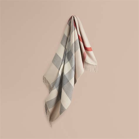 burberry merino check blanket.